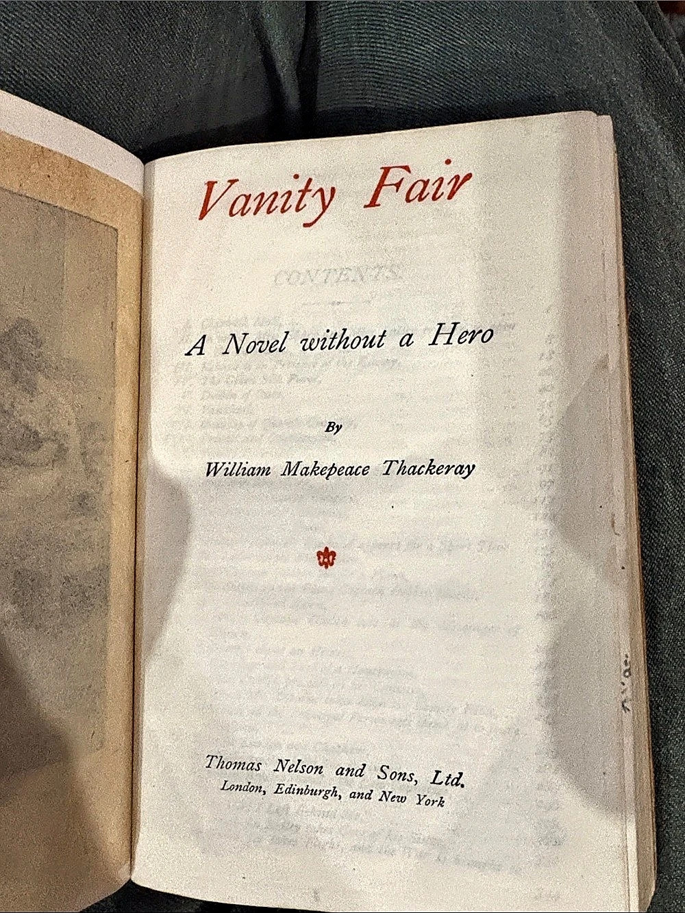 Vanity Fair by William Makepeace Thackeray Vintage Hardcover Book